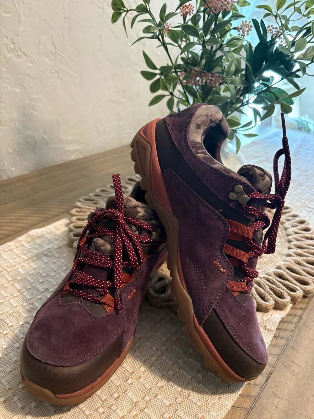 Merrell Fluorecein Waterproof Hiking Shoes Brown Sugar Purple Suede